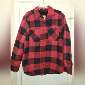 Telluride Clothing Red & Black Flanel Jacket sz Medium